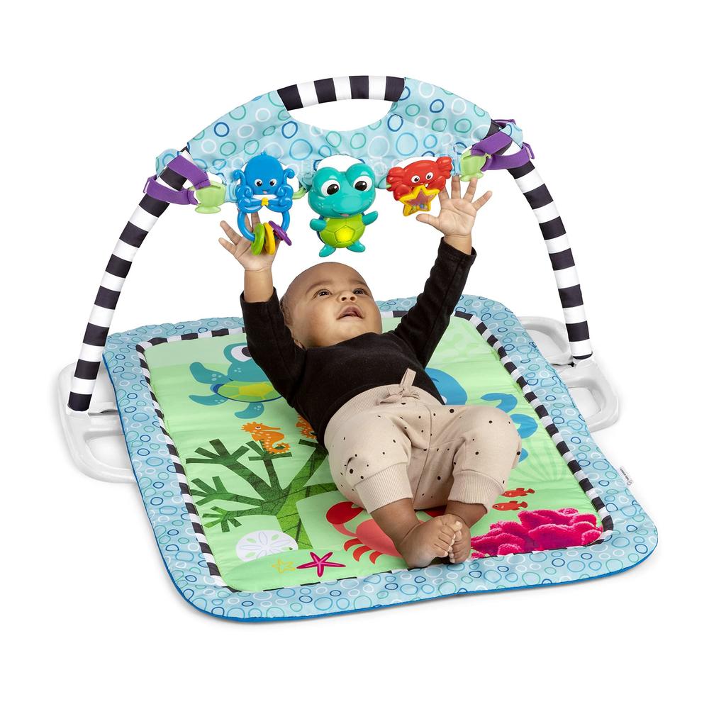 baby einstein neptune's discovery reef 3-in-1 activity play gym & take-along toy bar