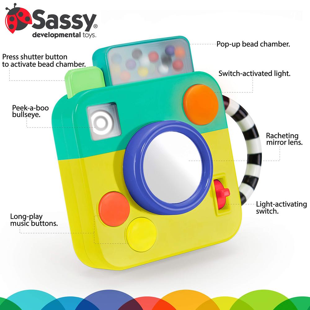 sassy busy box camera musical toy