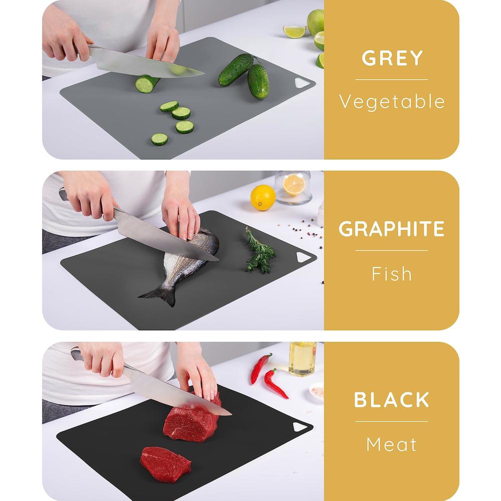 JULY HOME extra thin flexible cutting boards for kitchen - cutting