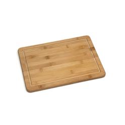 Lipper International 8817 Bamboo Wood Kitchen Cutting and Serving Board with Non-Slip Cork Backing, Medium, 13-3/4" x 9-3/4"