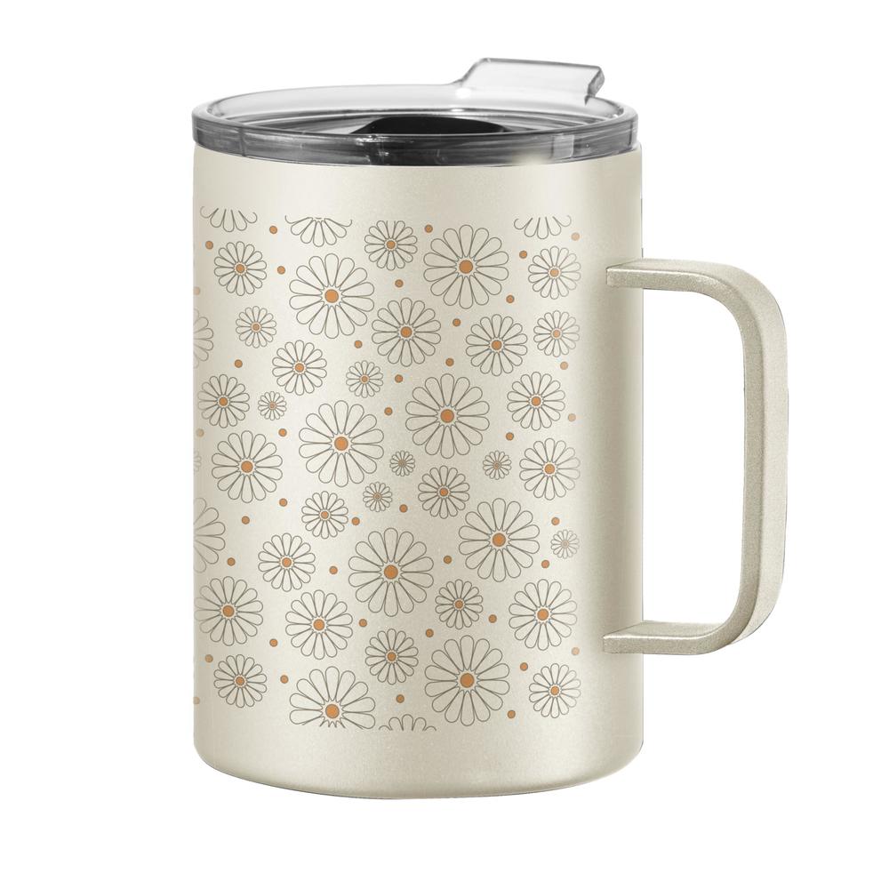 oggi thermomug stainless steel insulated mug- double wall vacuum insulated w/handle & lid, coffee cup, camping mug, travel th