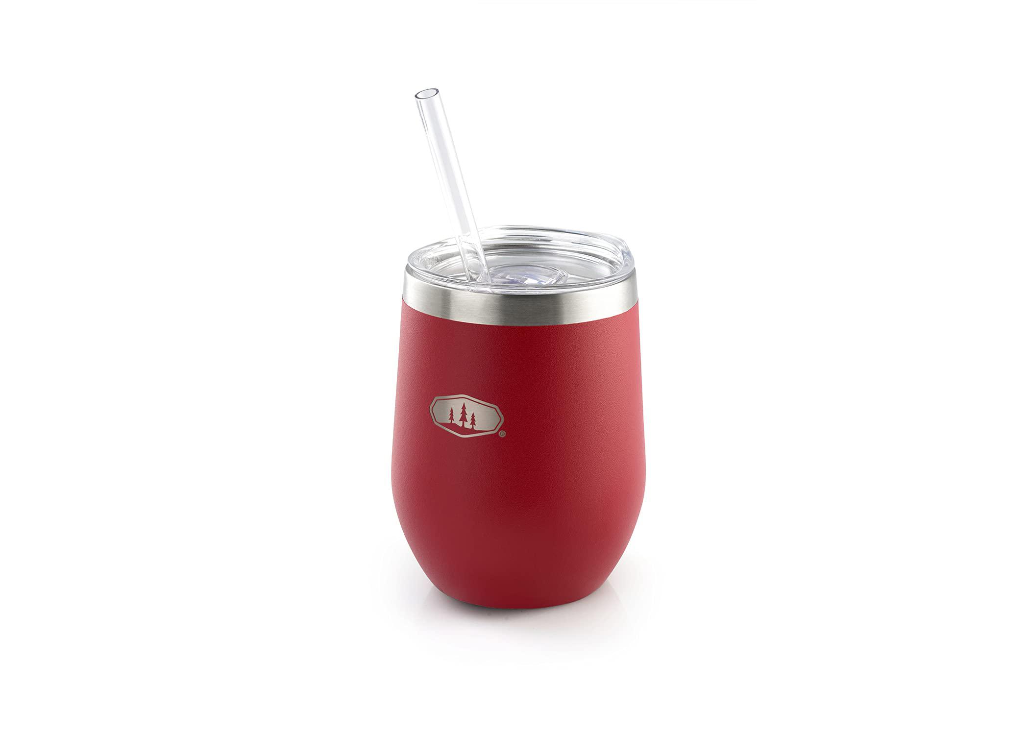 gsi outdoors glacier stainless tumbler | lightweight double-wall vacuum insulated tumbler with straw for camping, bbq, cockta