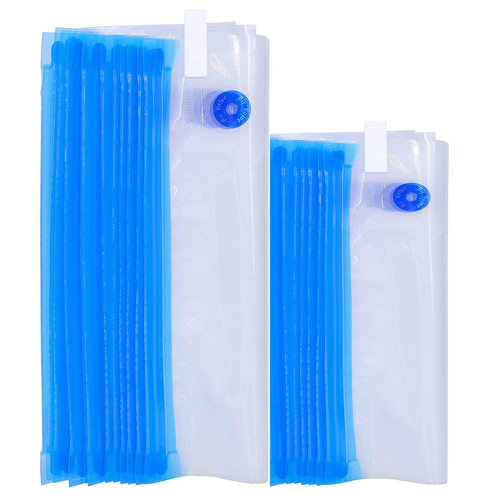 ROOZADE 20 pcs reusable vacuum sealer bags for food & snack storage, meal prep & sous vide, bpa free vacuum zipper bags, freezer & mi
