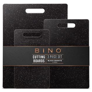Bino bino cutting board - 3-piece chopping boards  bpa-free plastic,  durable, multipurpose, dual-sided, dishwasher safe, easy to