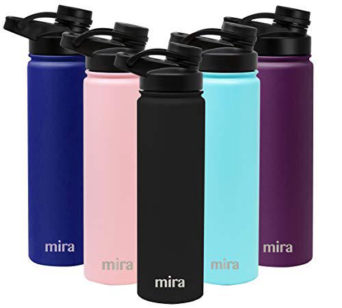 MIRA Brands mira 24 oz stainless steel water bottle - hydro vacuum  insulated metal thermos flask keeps cold for 24 hours, hot for 12 hour