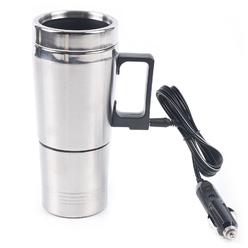 BhshuidlS 12v car heating cup car heated mug stainless steel heating mug 300ml portable coffee/tea cup for travel
