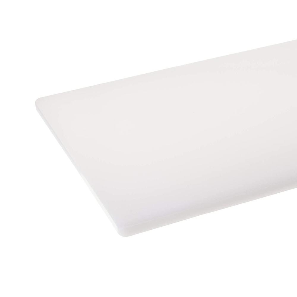 Stanton Trading plastic cutting board 12x18 1/2" thick white, nsf approved commercial use