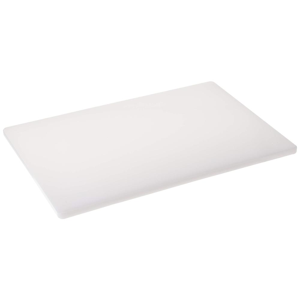 Stanton Trading plastic cutting board 12x18 1/2" thick white, nsf approved commercial use
