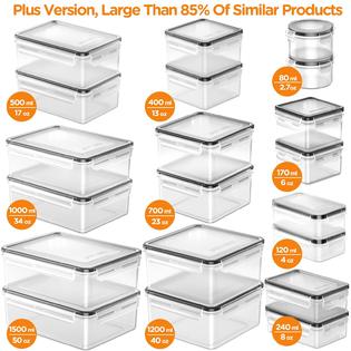 Hometall hometall 40 pcs food storage containers with lids airtight, 100%  leakproof plastic meal-prep containers reusable(20 container