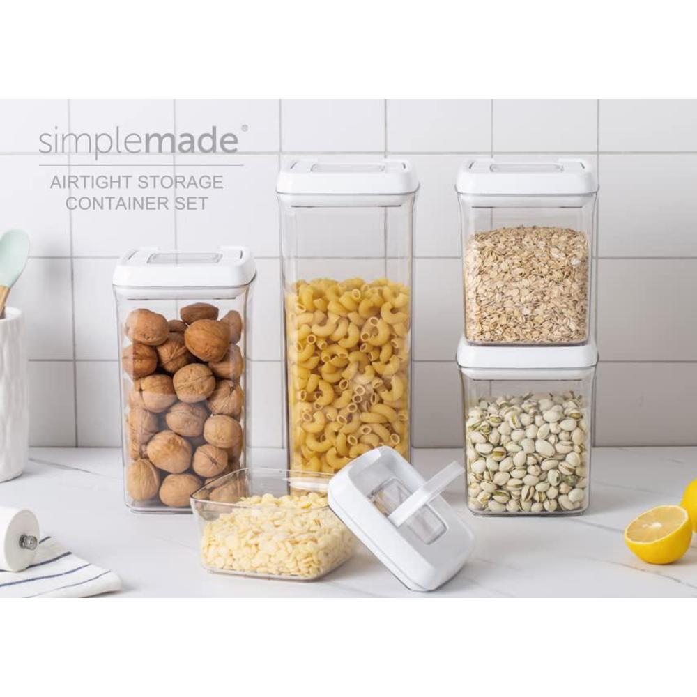 simplemade fliplock container set - 5-piece airtight, food storage ...