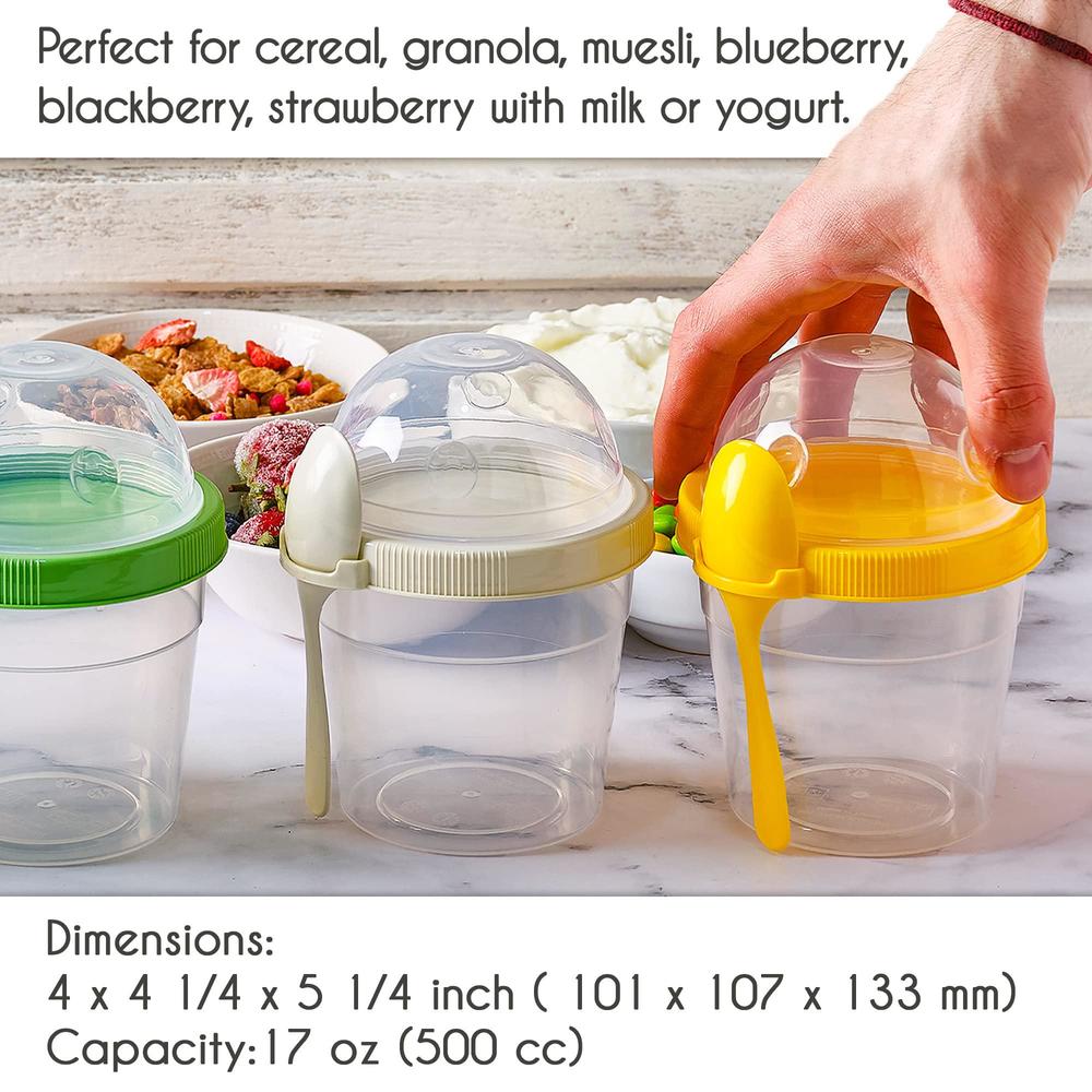 Parfait Storage Containers crystalia yogurt parfait cups with lids, mini breakfast on the go ...