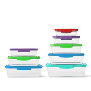 Sistema sistema nest it food storage containers with lids, multicolor,  (pack of 8)