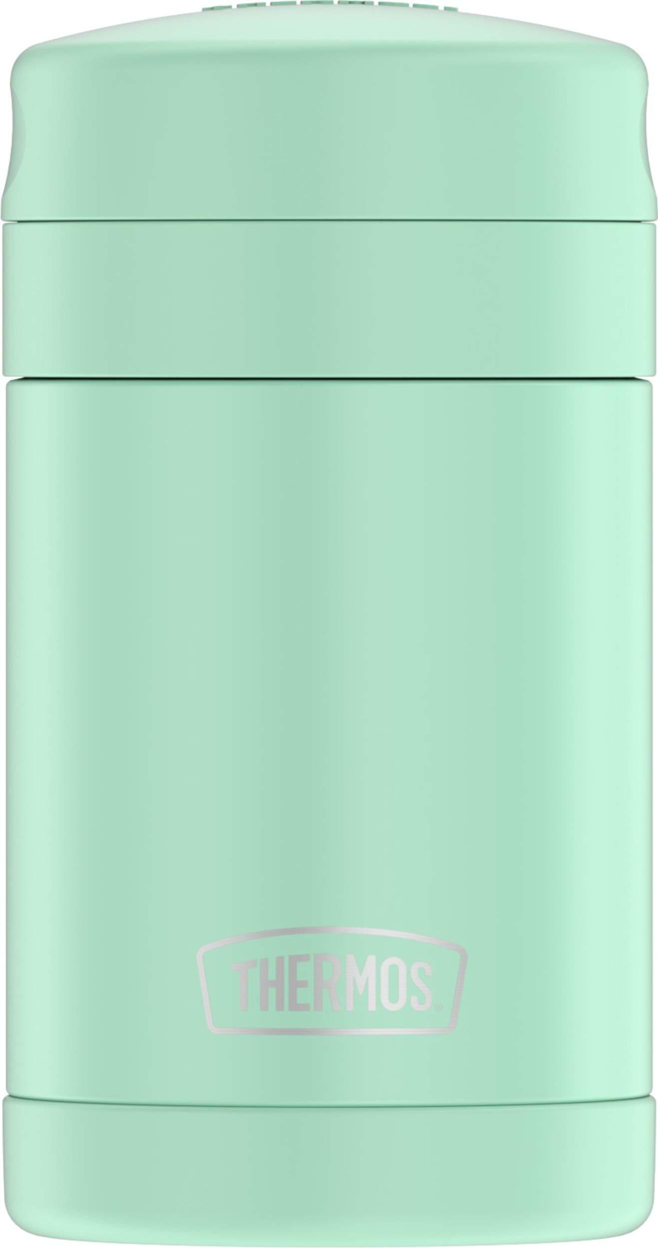 thermos funtainer 16 ounce stainless steel kids food jar, seafoam