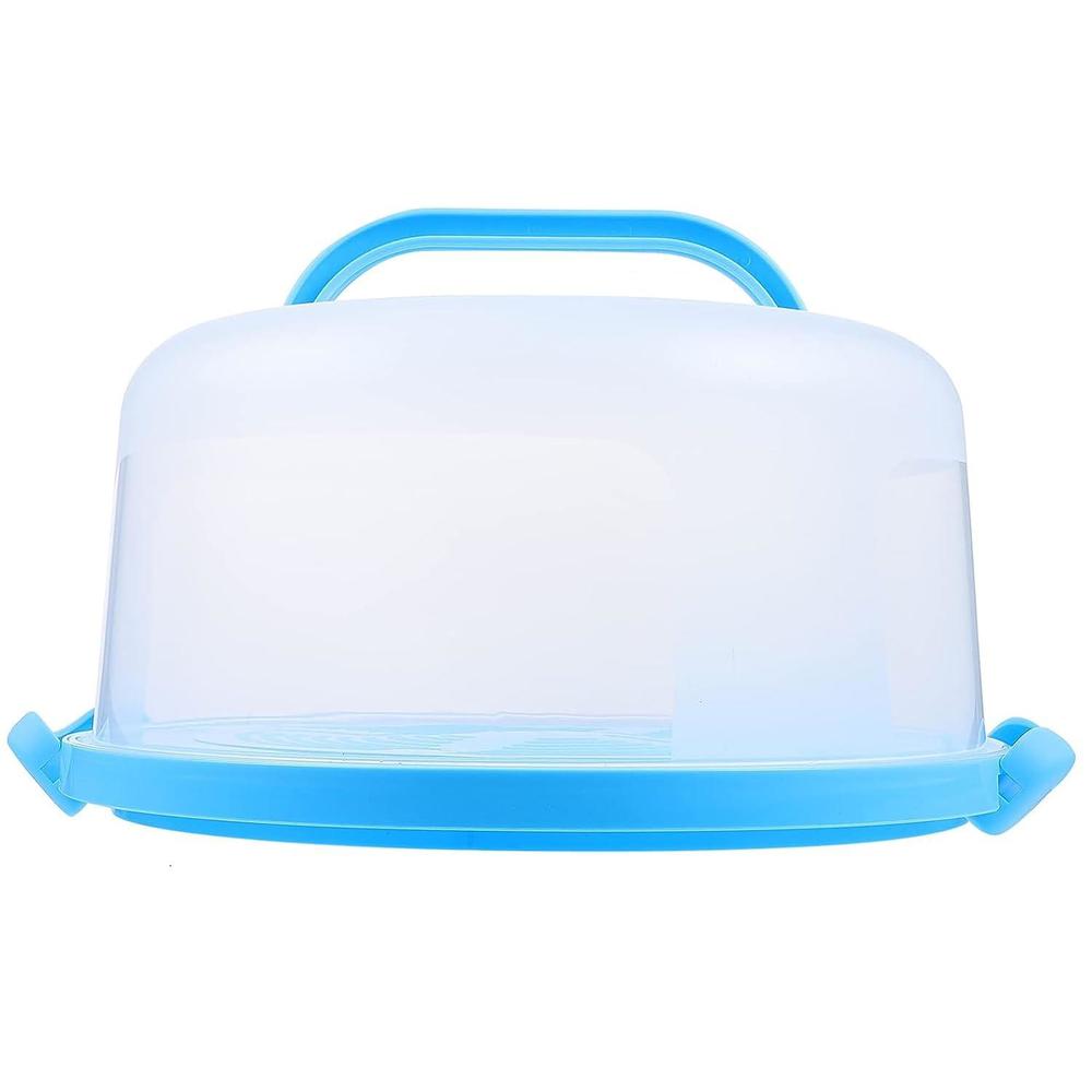 nvaziop 10 inch cake stand carrier with lid and handle bundt round tall ...
