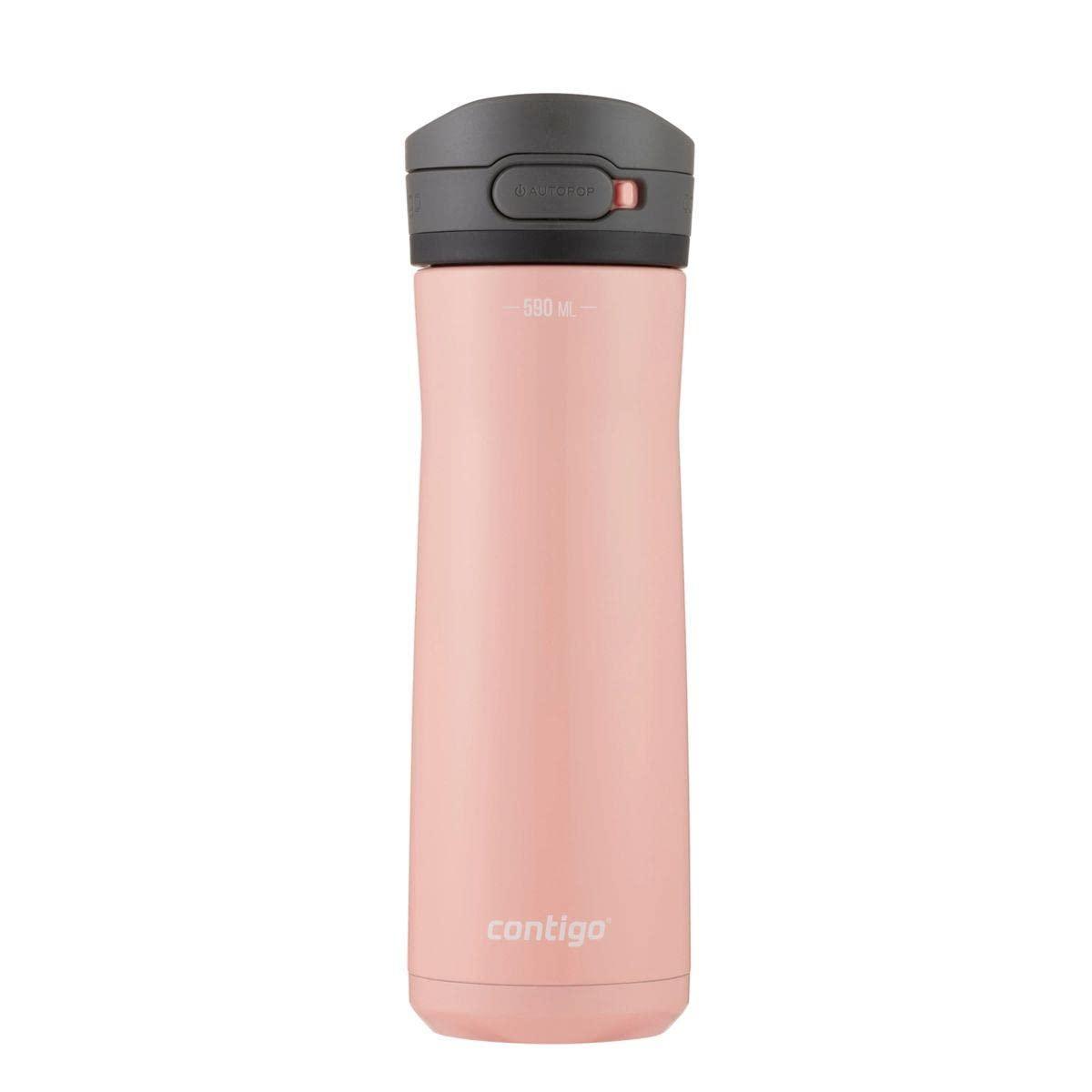 contigo jackson chill drinks bottle, large bpa-free stainless steel water bottle, 100% leakproof, keeps drinks cool for up to