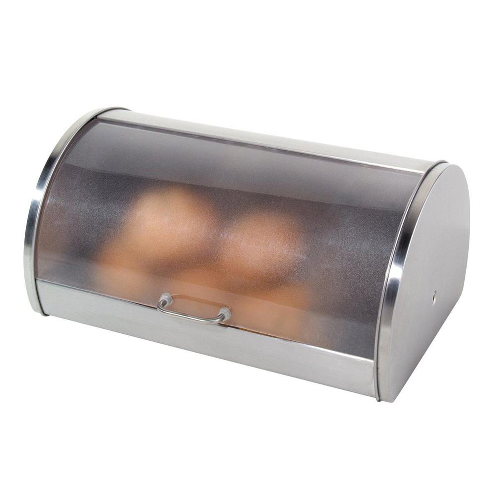 oggi stainless steel roll top bread box