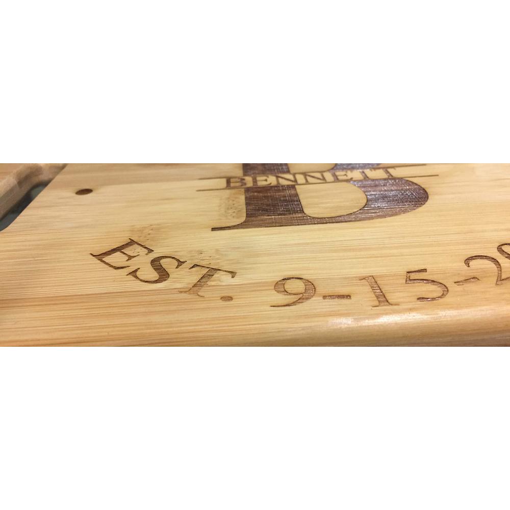 Krezy Case family name personalized wooden cutting board -fancy custom cutting board - housewarming gift, wedding gift, personalized (cu
