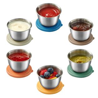 VANDHOME vandhome 2.3oz/70ml salad dressing container to go with lid 6 pack  leakproof dipping sauce cups sauce container for lunch sma