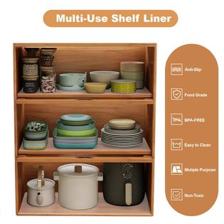 iHarbort shelf liner, non-slip oil-proof cabinet drawer liner for kitchen  cabinet, shelves, refrigerator, storage