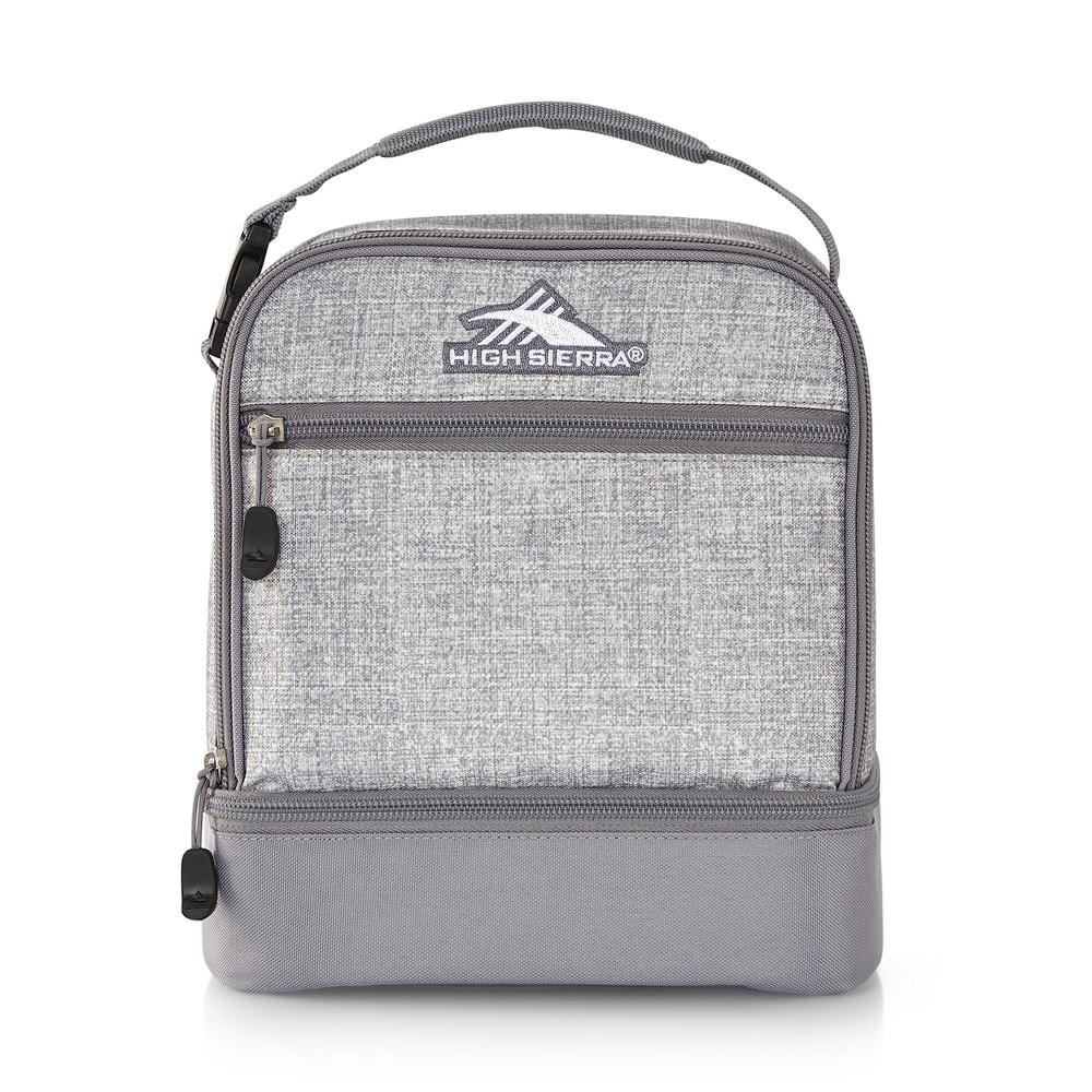 high sierra lunch stacked cmprtmnt lnch bag backpack, one size, silver heather