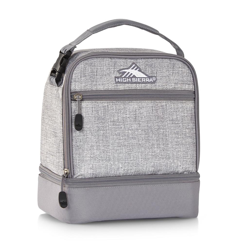 high sierra lunch stacked cmprtmnt lnch bag backpack, one size, silver heather