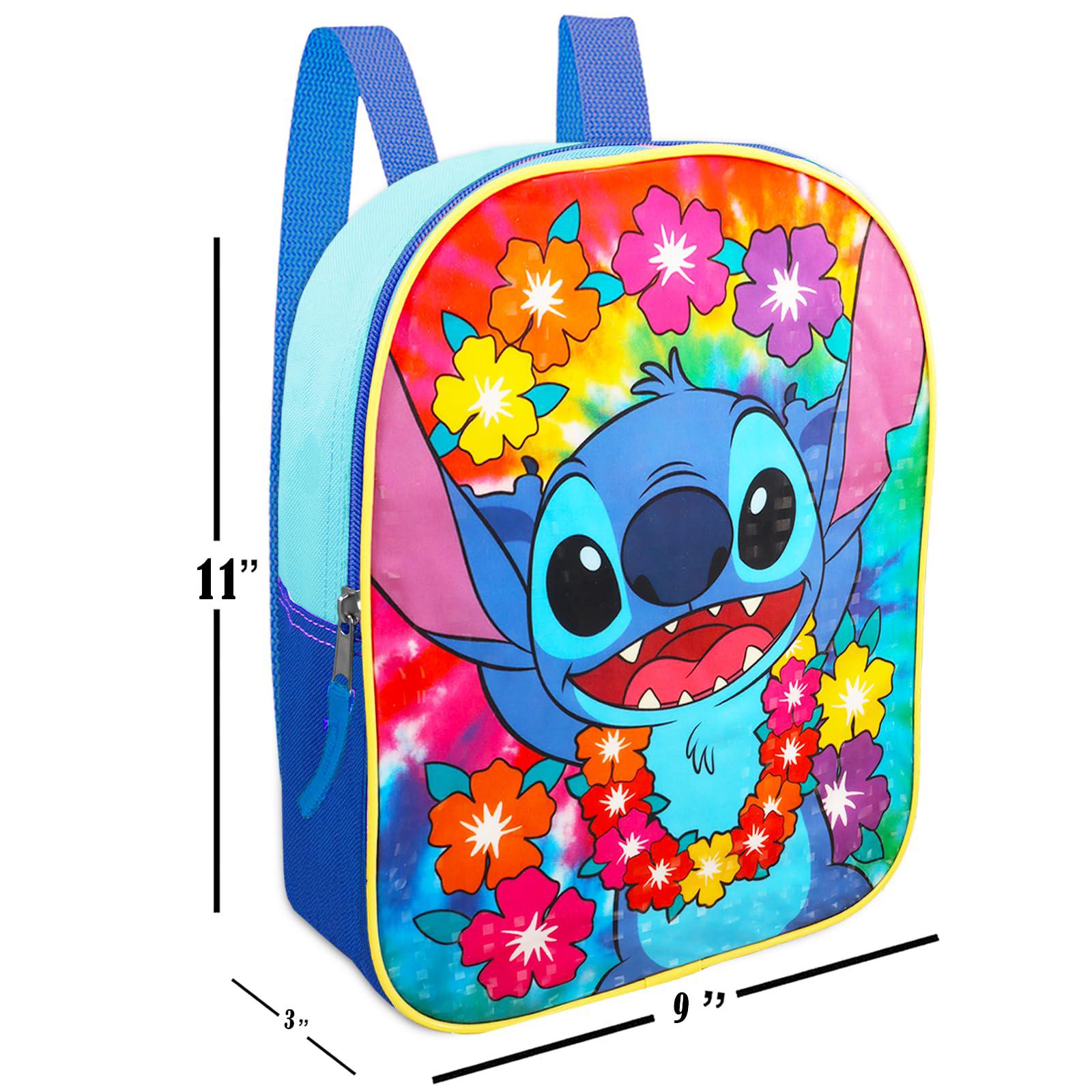 Fast Forward stitch mini backpack with lunch box set for toddler preschool  - bundle with 11'' stitch