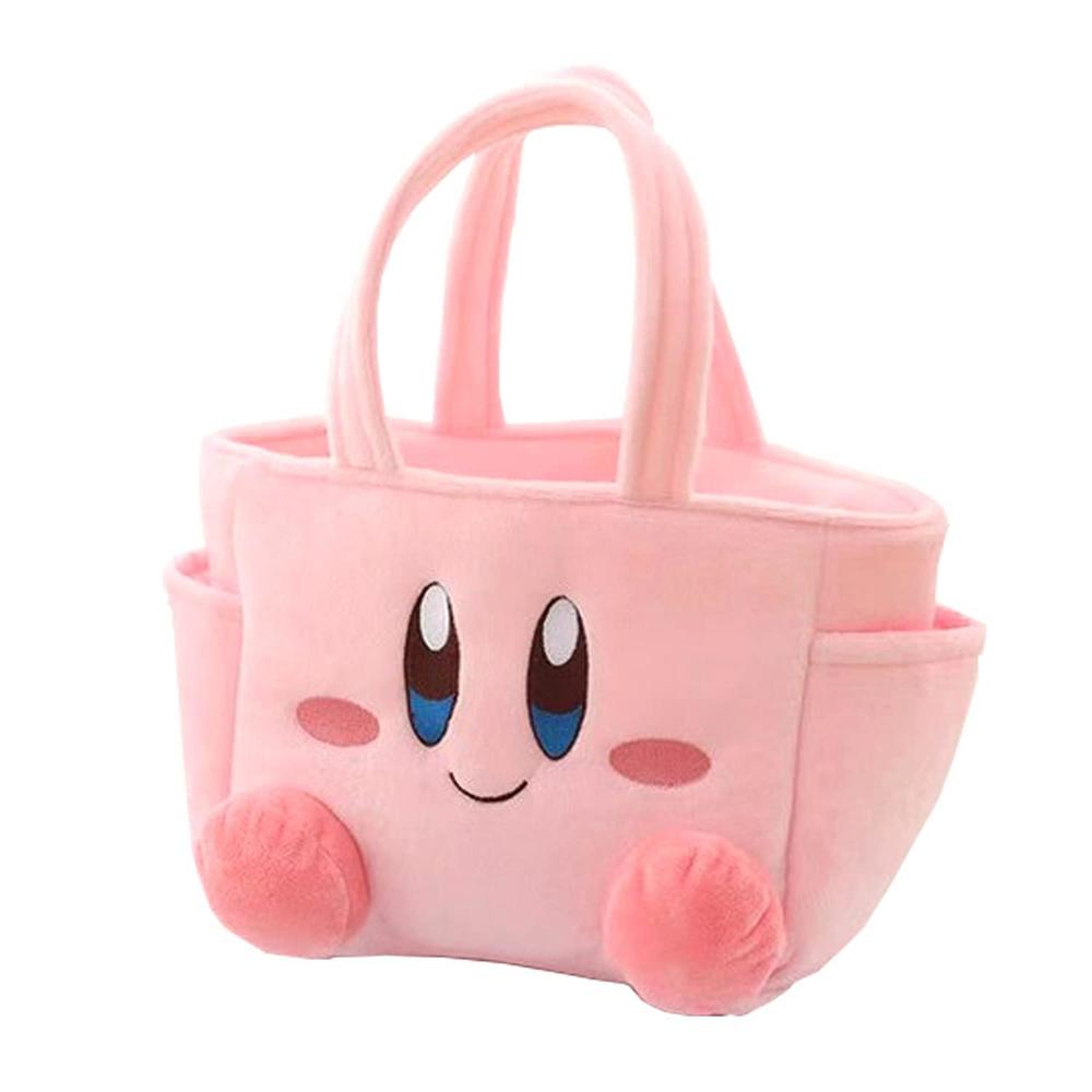 joerita pink plush handbag lovely makeup organizer purse storage cute lunch shopping bag for girls