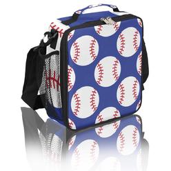 cfpolar baseball lunch bag for boys, sport baseball lunch box reusable insulated leakproof lunch bag kids thermal cooler lunch tote w