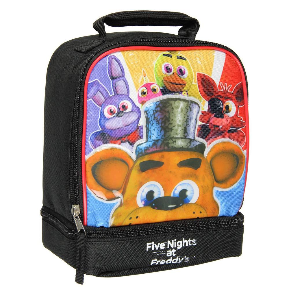 Bioworld five nights at freddy's dual compartment soft insulated lunch box tote