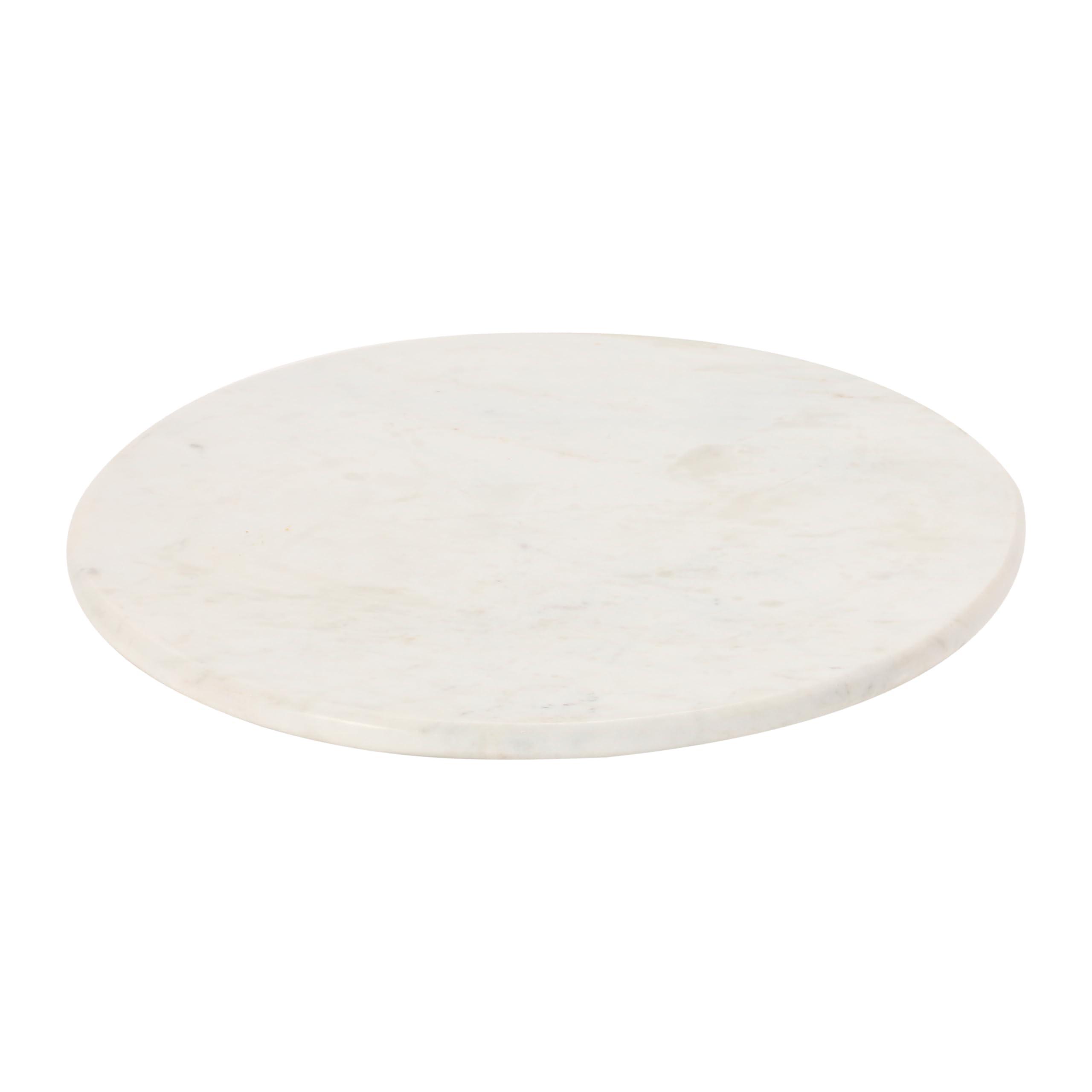 creative co-op marble, white lazy susan