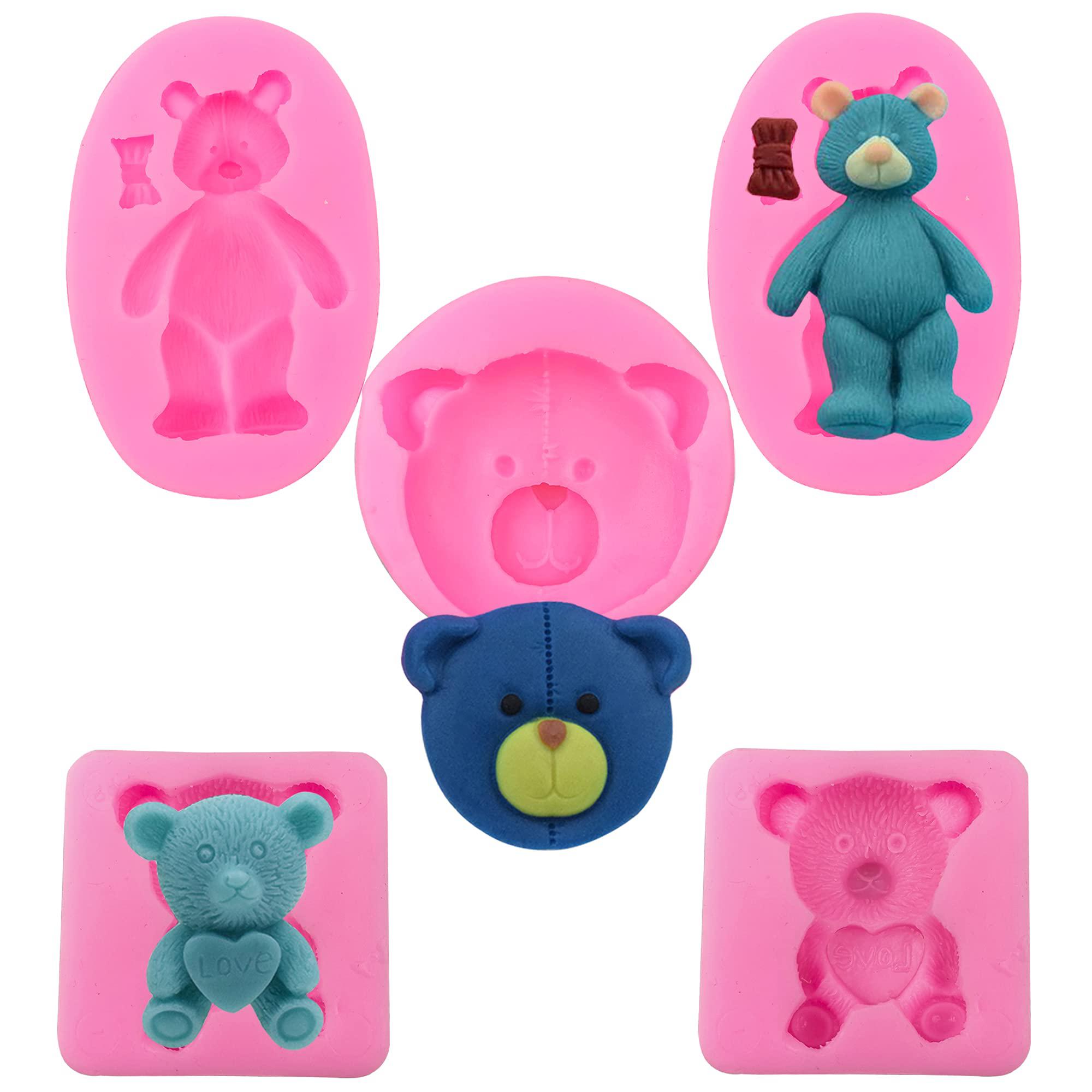 TOSPARTY 3d bear silicone fondant mould cake mold cookie decor cake decoration for chocolate soap diy mold baking cake decoration