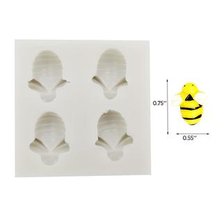 OPONIc little bee honeybee animal silicone mold, bee fondant mold for diy  chocolate candy pudding gum paste cupcake cake topper deco