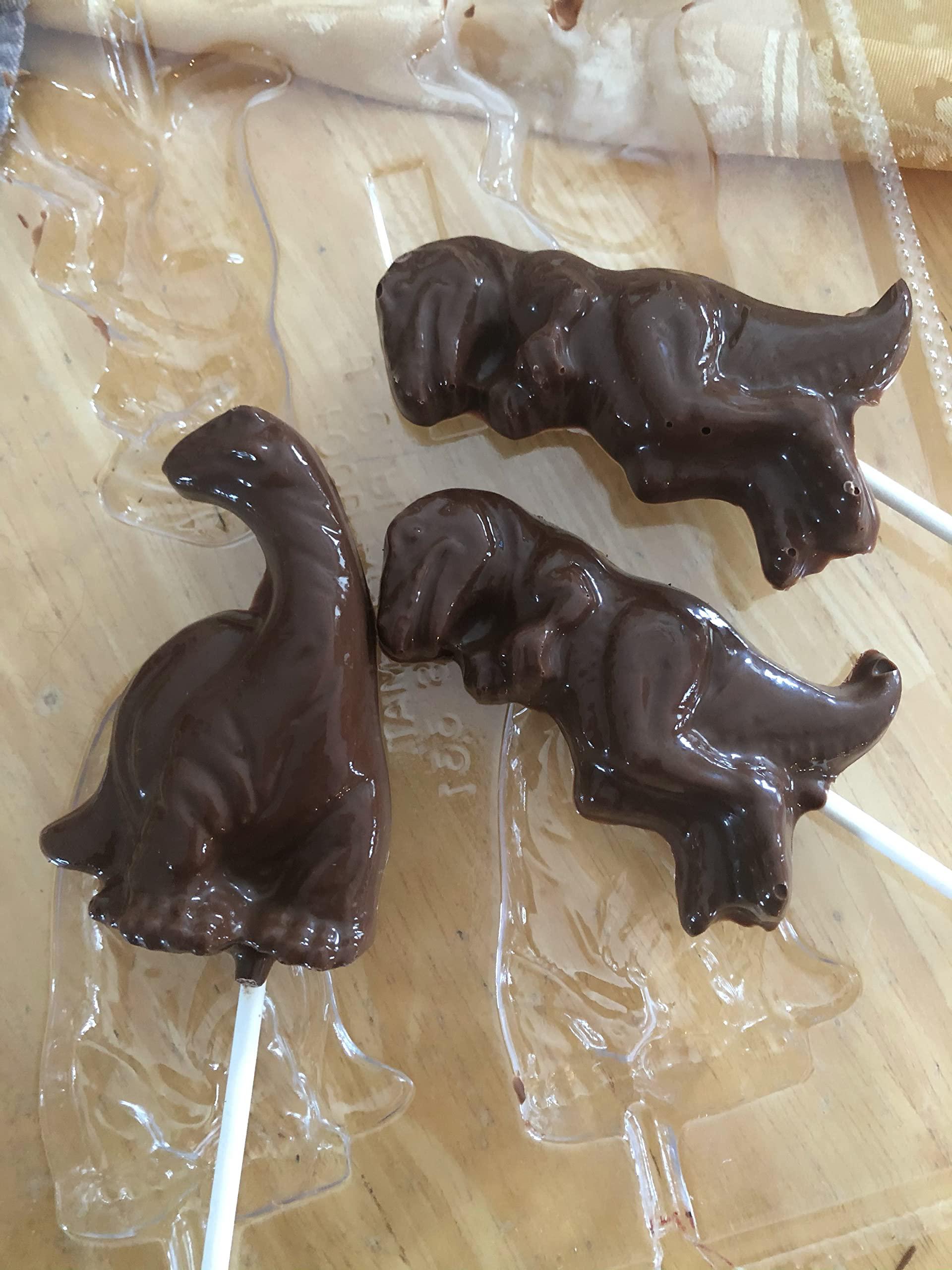 Genneric candy island tyrannosaurus dinosaur lollipop chocolate mold 331