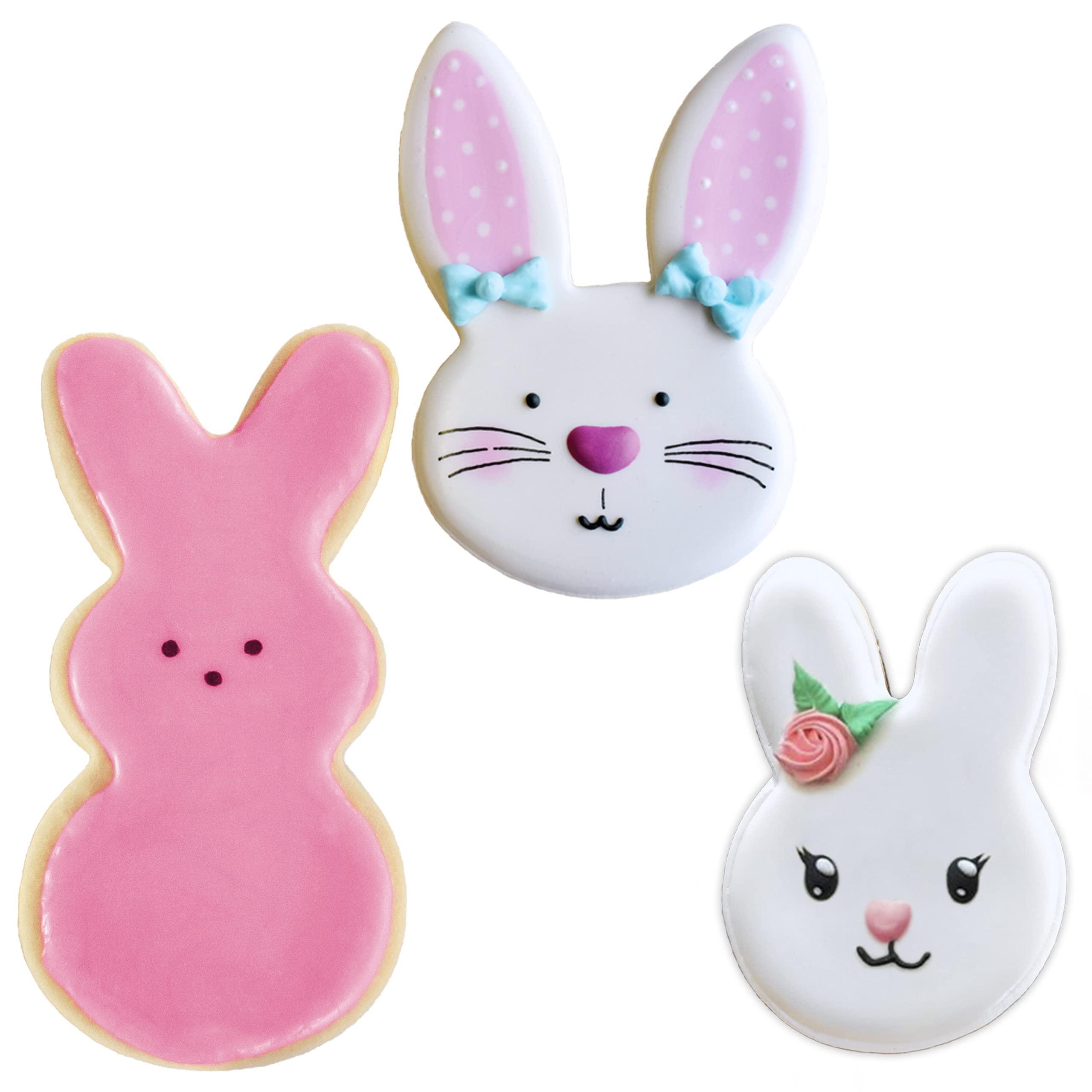 Ann Clark Cookie Cutters easter bunny cookie cutters 3-pc. set made in usa by ann clark, easter bunny head, rabbit, baby bunny head