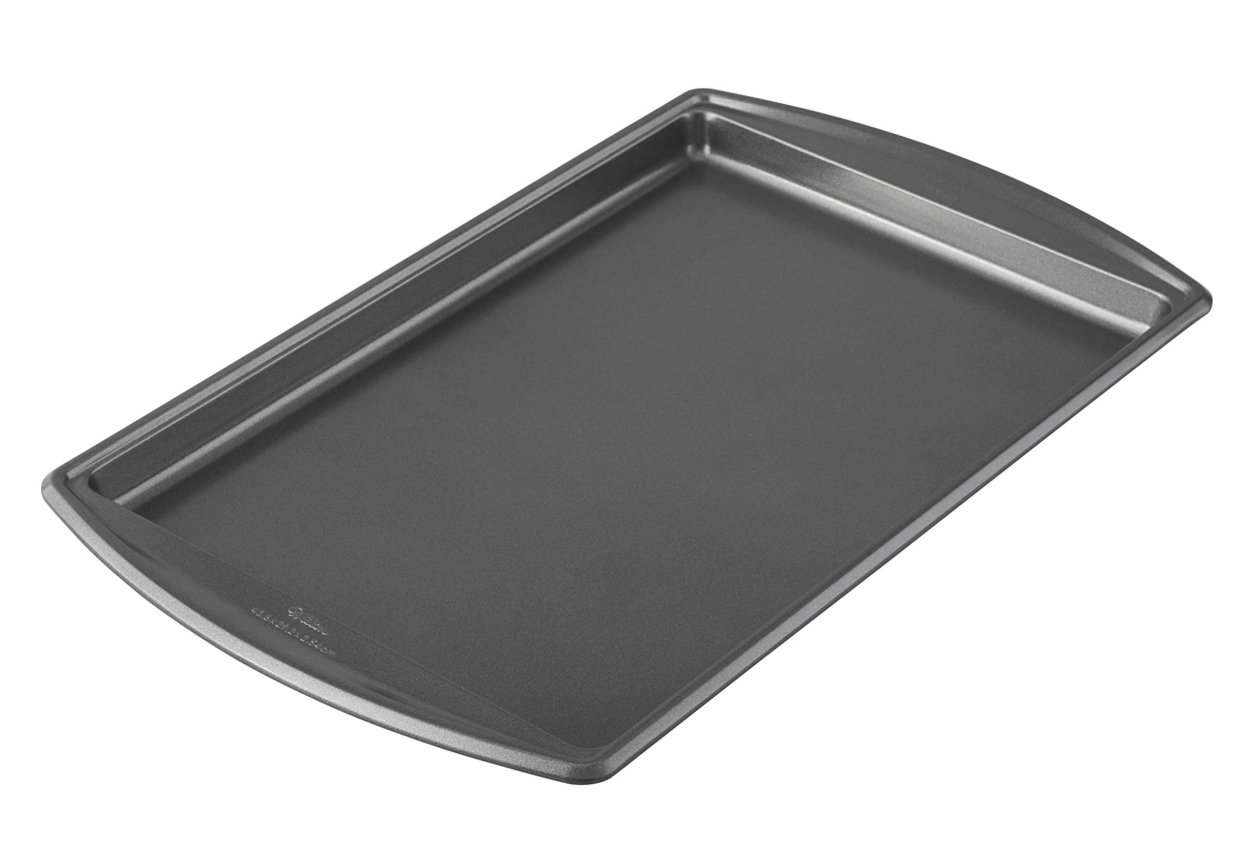 wilton advance select premium non-stick large baking sheet, 17.25 x 11.5-inch, steel, silver
