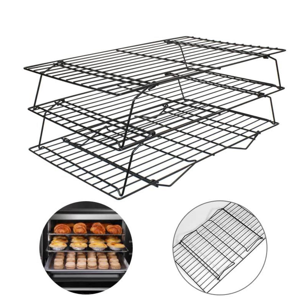 scdgrw 3-tier stackable cooling racks, stainless steel wire rack baking ...