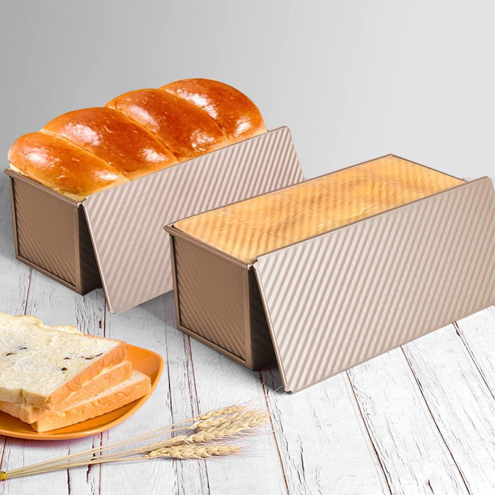 Soldadito loaf pan with lid large capacity toast mold nonstick bread mould with cover aluminum alloy bread bakeware for baking bread ca