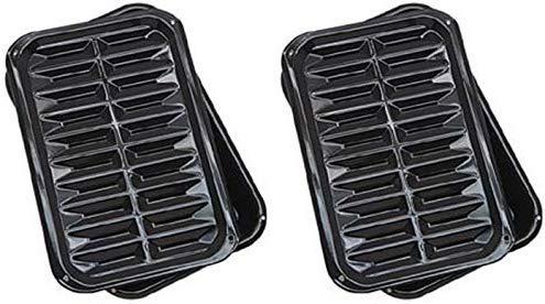 range kleen bp106x 2 pc porcelain broil and bake pan 12.75 inch by 8.5 inch (2 pack)