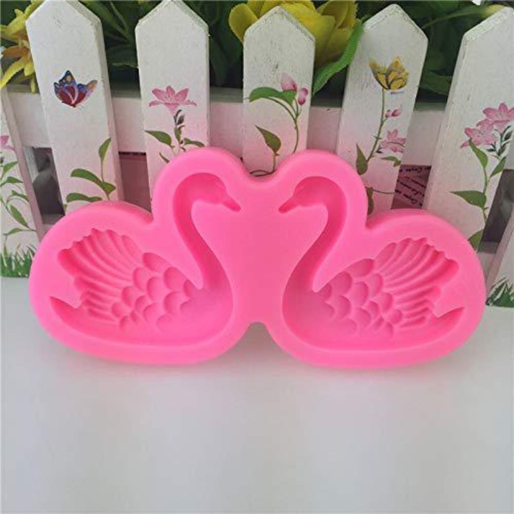 Seedomes 1pc cute 3d beautiful swan silicone mold for diy pudding chocolate crystal candy desserts ice cube gum paste cupcake cake top