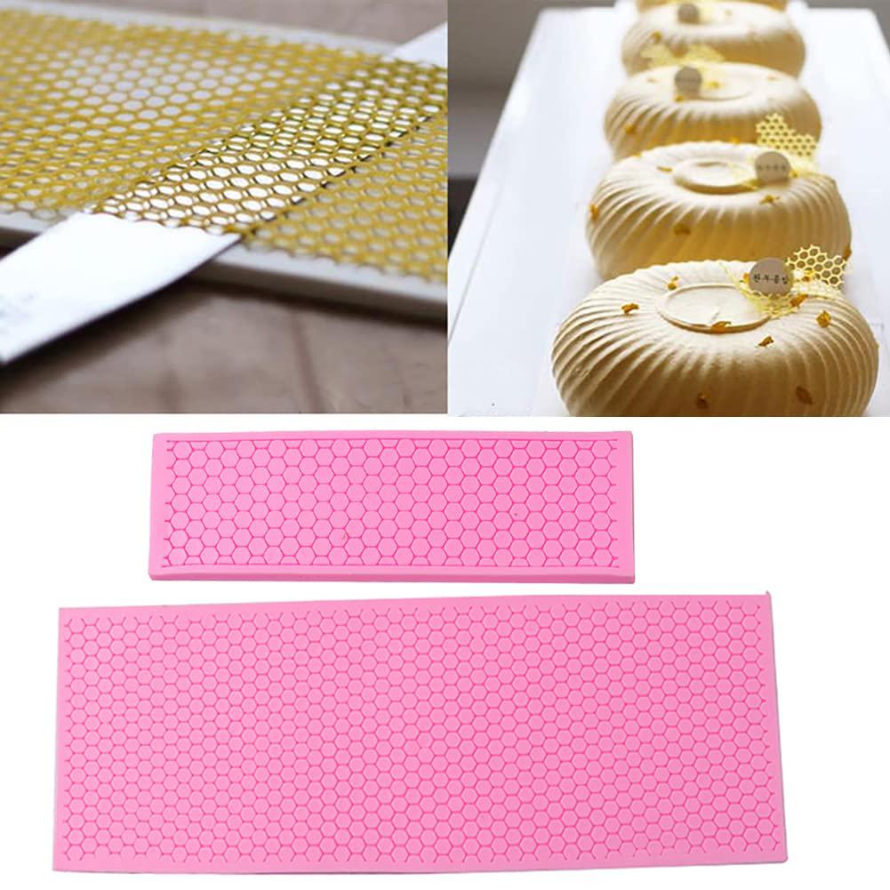 Montidey 2pcs honeycomb grid silicone mold honeycomb bees silicone