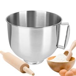 chef\'scorner 5.5 quart stainless steel mixer bowl for kitchenaid stand mixers, compatible with 4.5 & 5 qt kitchenaid tilt-head mixers, kit