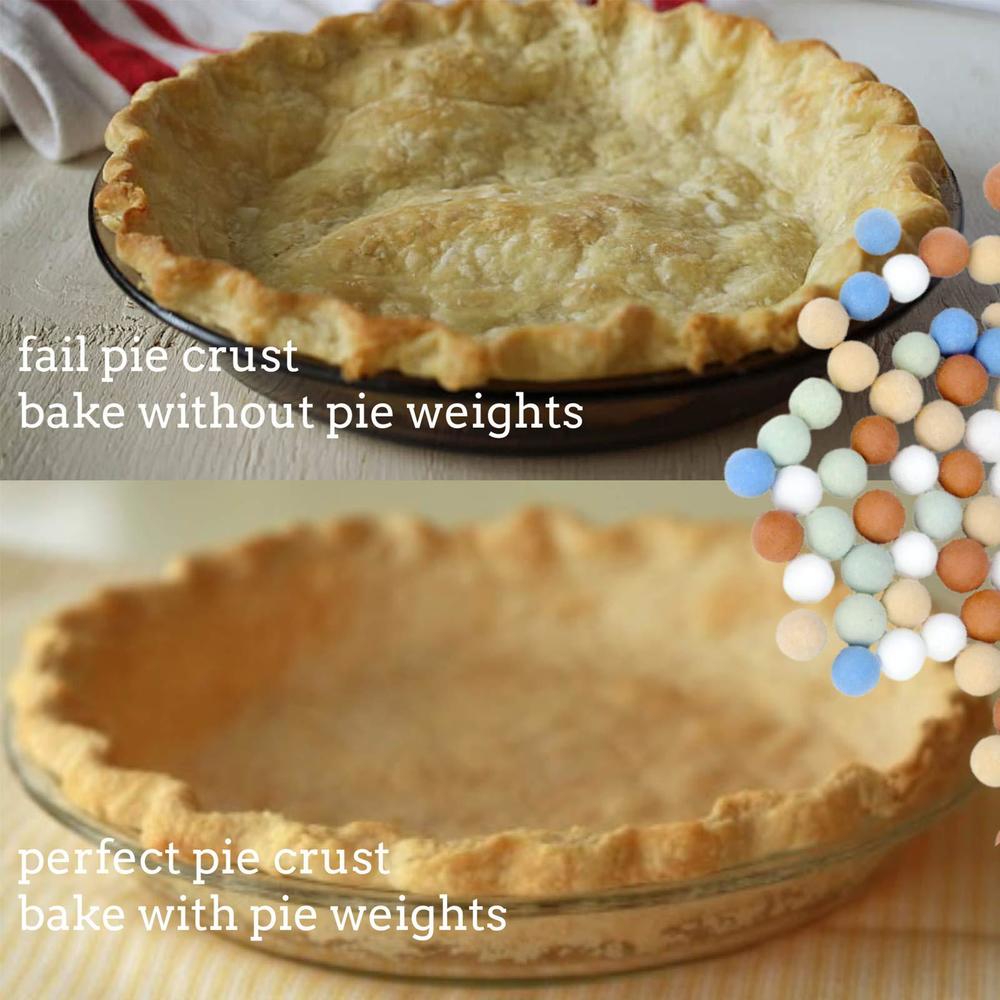 WelifeUp pie weights for baking 8/9/10" pie pan, 1.54 lb blind bake pie crust/tart/quich baking beans beads, homemade pie kitchen must