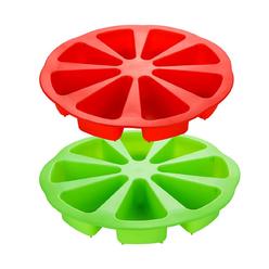 cdybox triangle cavity cake pan silicone cake mould 8 hole orange shaped pizza pan for ovens microwaves diy baking tool 2 pie