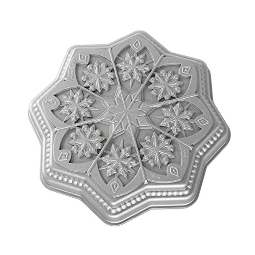 nordic ware sweet snowflakes shortbread pan, silver