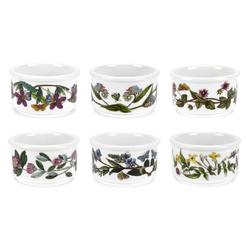 portmeirion botanic garden 5-ounce stackable ramekins | set of 6 ramekins with assorted floral motifs | made from porcelain |