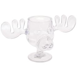 spoontiques - national lampoons christmas vacation acrylic moose cup - griswold moose mug - 4.5 - 6 ounce,clear