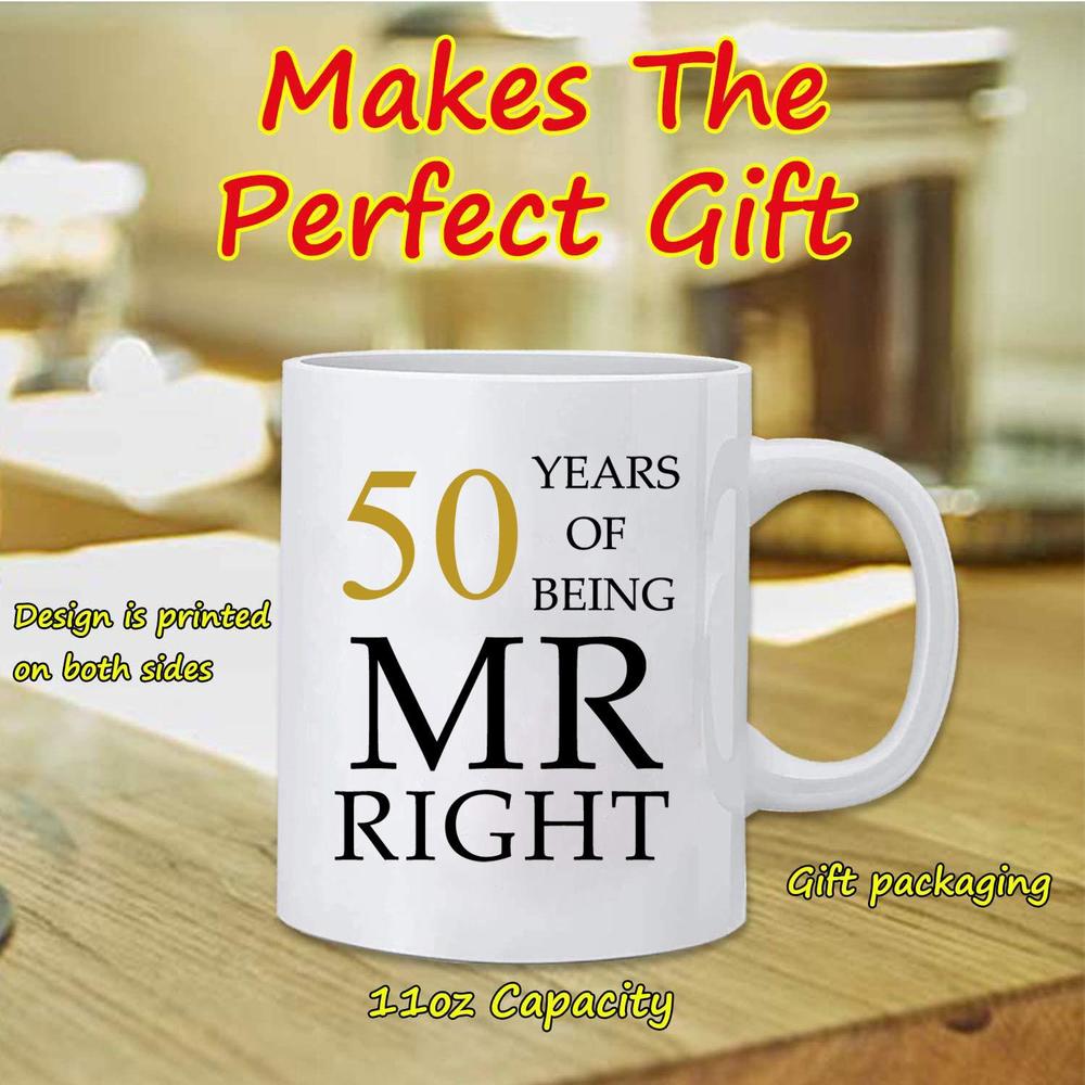 kwieema 50th wedding anniversary for couples, golden 50th anniversary for parents, 50th wedding anniversary coffee mugs grand