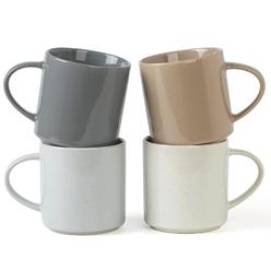 famiware nebula 4 pieces coffee mug, 12 oz catering mugs with handle for coffee, tea, cocoa, milk, multi-color