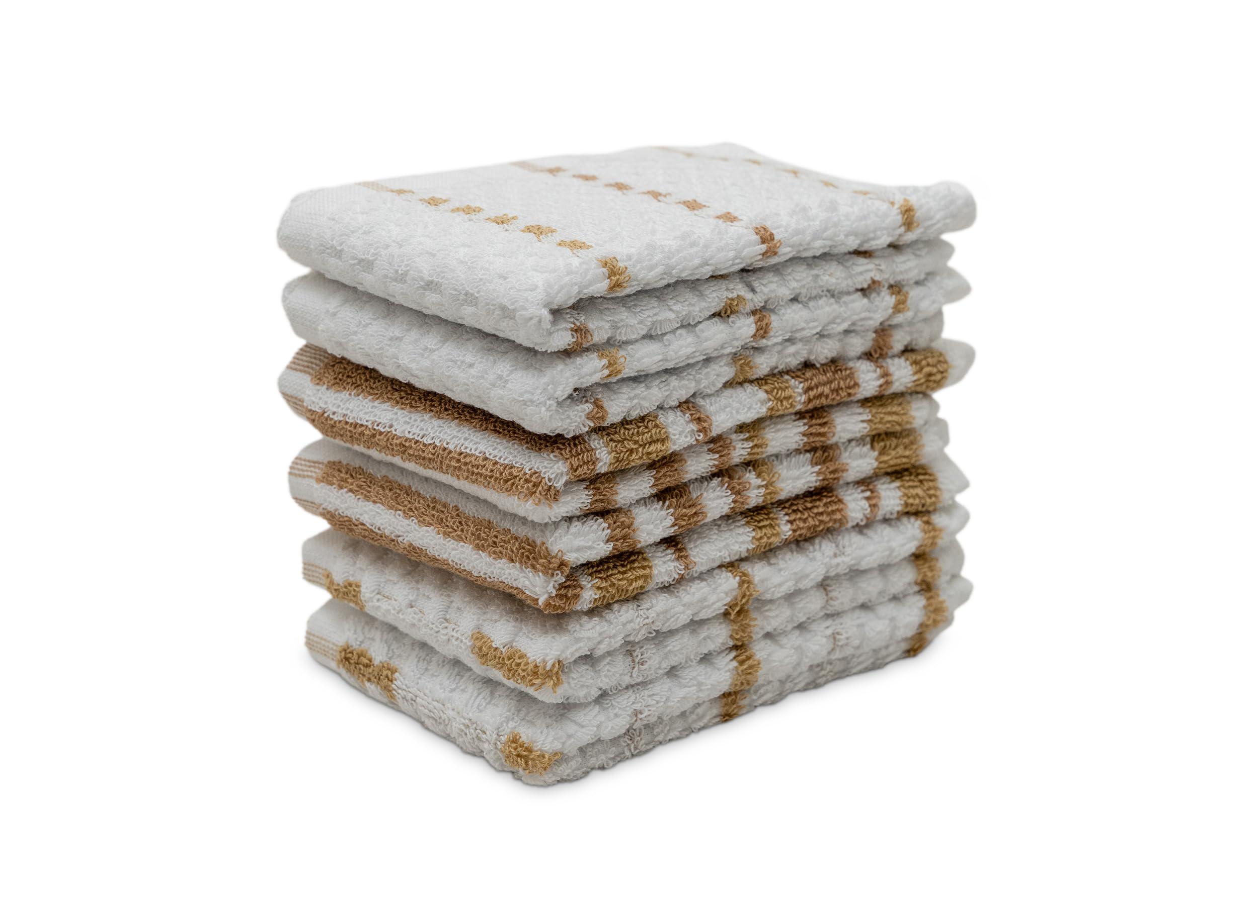 mypillow kitchen towels 6-pack dish cloth, tan