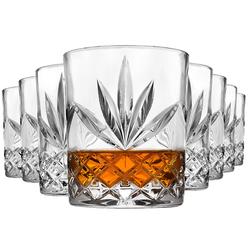 godinger whiskey glasses, old fashioned whiskey glass, drinking glasses for scotch, cocktails, water, juice - set of 8